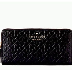 Sold—-clover embossed large continental wallet